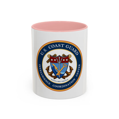 USCG Intelligence Coordination Center (U.S. Coast Guard) Accent Coffee Mug