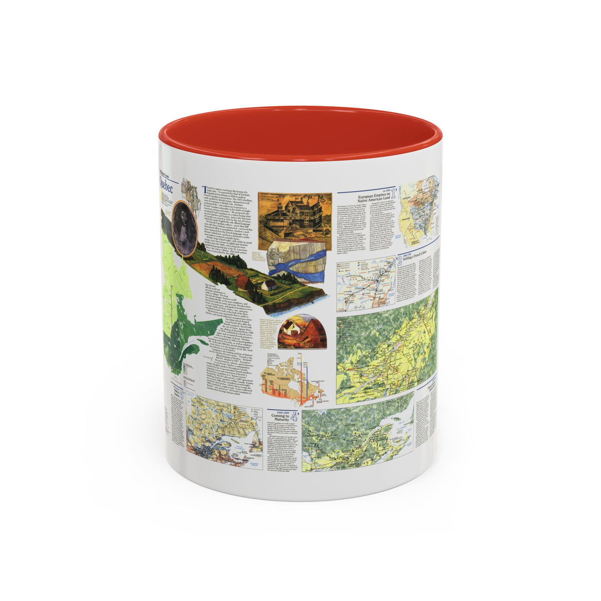 Canada - Quebec 2 (1991) (Map) Accent Coffee Mug