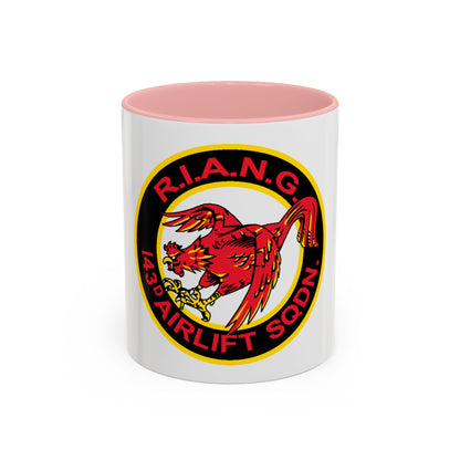 R.I.A.N.G. 143rd Airlift Sq (U.S. Air Force) Accent Coffee Mug
