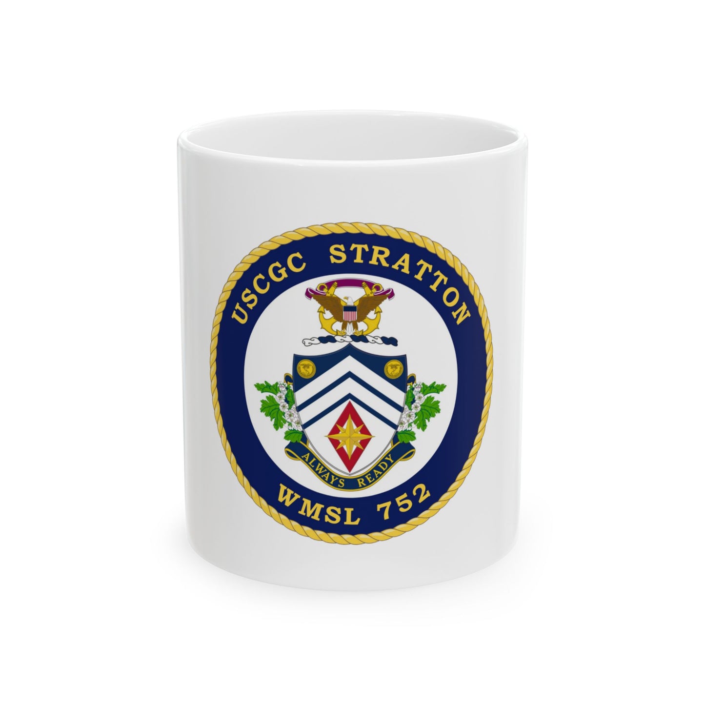 USCG Stratton WMSL 752 (U.S. Coast Guard) White Coffee Mug