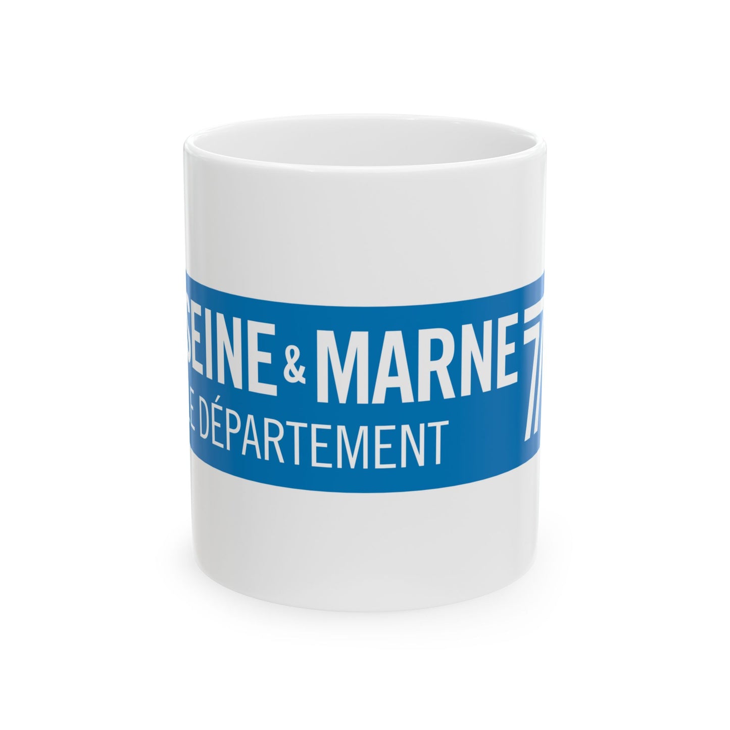 Drapeau de la Seine et Marne France - Tasse à café blanche