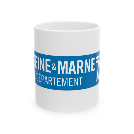 Flag of Seine et Marne France - White Coffee Mug