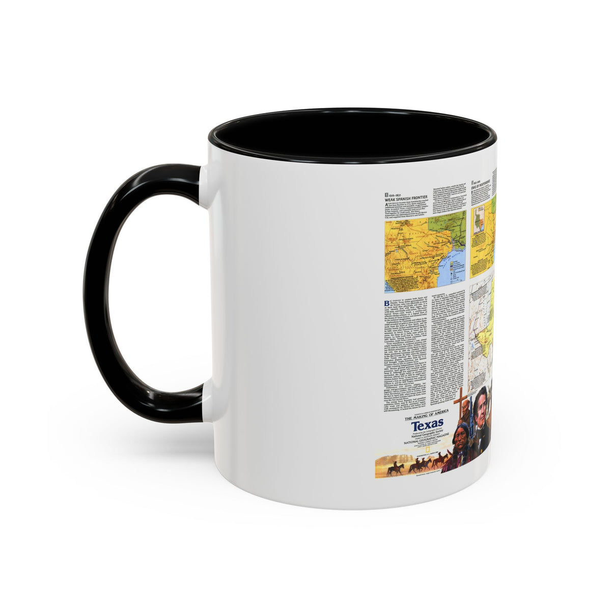 USA - Texas 2 (1986) (Map) Accent Coffee Mug