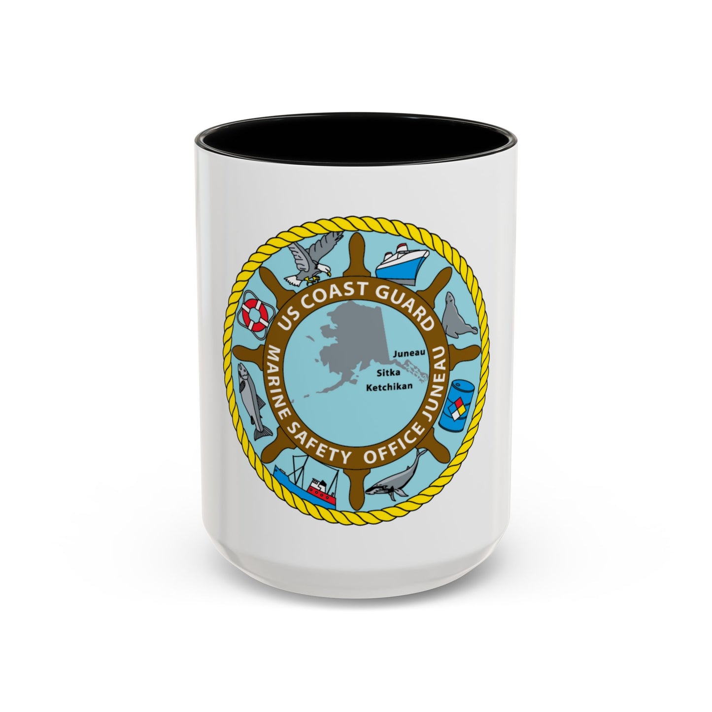 USCG Marine Safety Office Juneau (U.S. Coast Guard) Accent Coffee Mug
