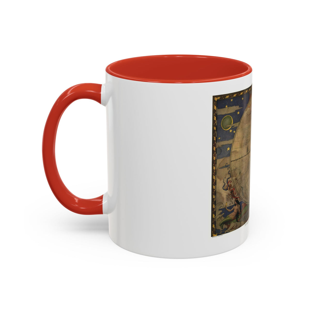 Map of Discovery- Western Hemisphere (1928) (Map) Accent Coffee Mug