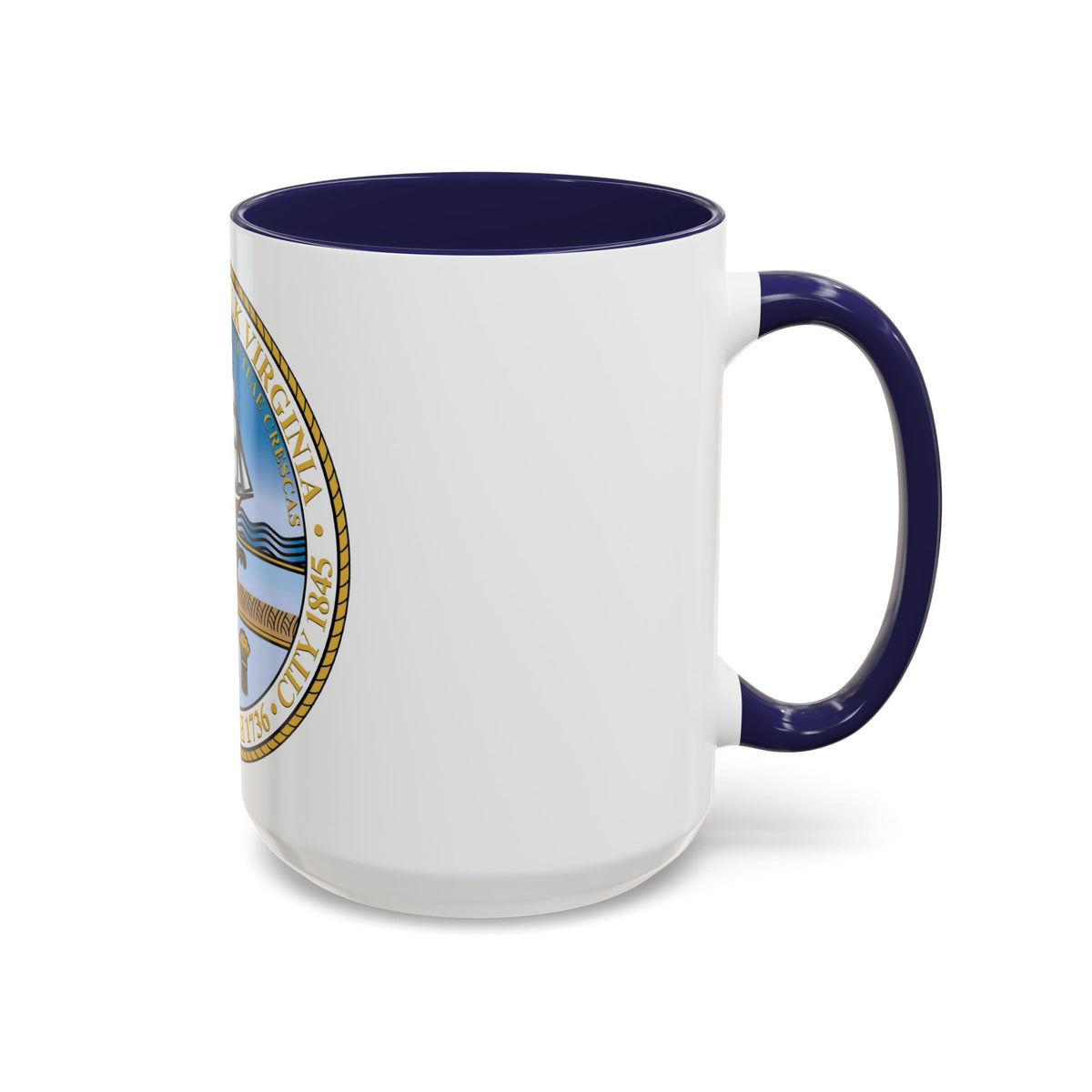 Seal of Norfolk Virginia - Accent Coffee Mug