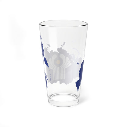 Flag-map of Russia CIS (Russia) Pint Glass 16oz