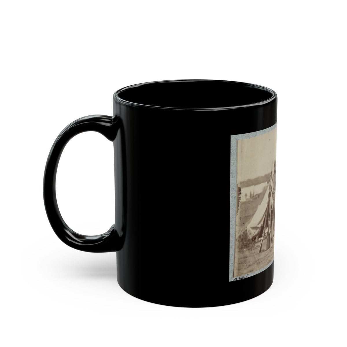 7th New York State Militia, Camp Cameron, D.C., 1861 022 (U.S. Civil War) Black Coffee Mug