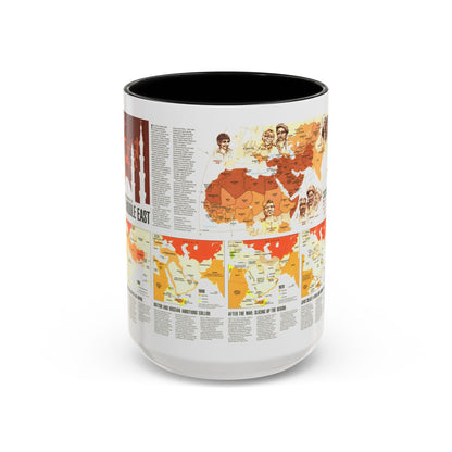 Middle East - Two Centuries of Conflict (1980) (Map) Accent Coffee Mug