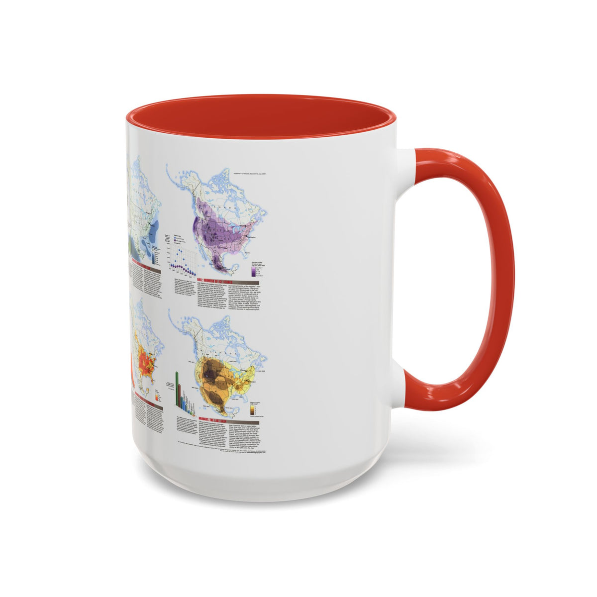 North America - Natural Hazards (1998) (Map) Accent Coffee Mug