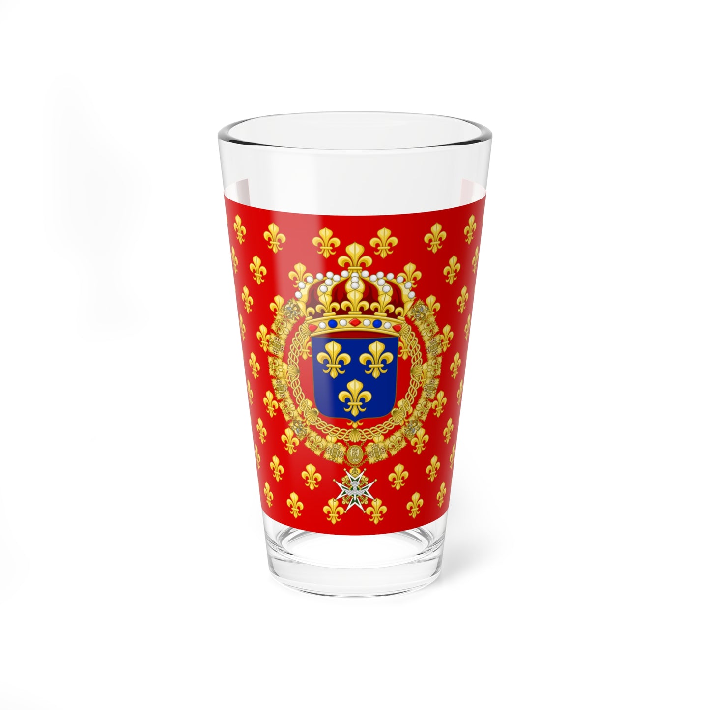 Naval Flag of the Kingdom of France Galley Ensign (France) Pint Glass 16oz