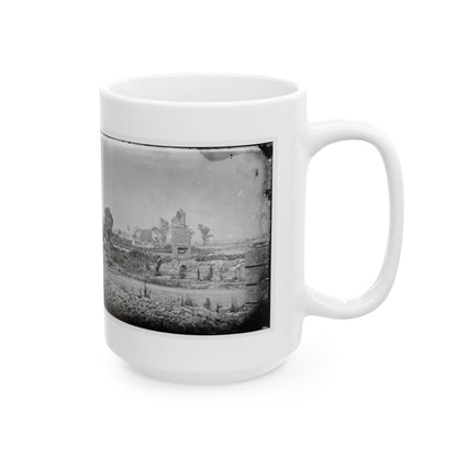 Hampton, Va. Brick Chimneys, Etc., Of Burned Houses (U.S. Civil War) White Coffee Mug