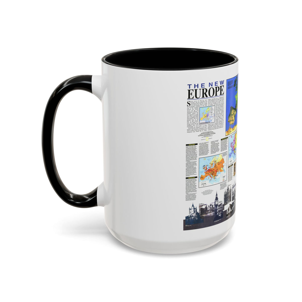 Europe, The New (1992) (Map) Accent Coffee Mug