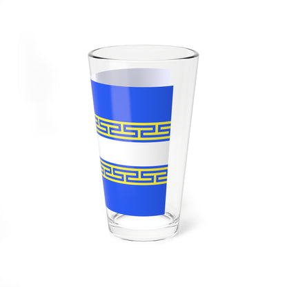 Drapeau fr departement Marne (France) Pint Glass 16oz