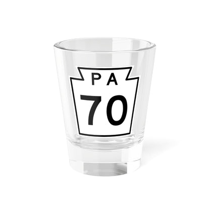 PA-70 1960 (Pennsylvania) (Road Sign) Shot Glass 1.5oz