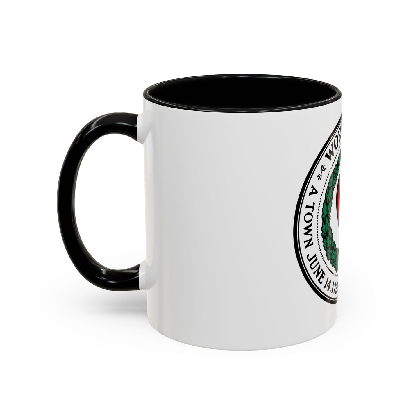 Seal of Worcester Massachusetts - Accent Coffee Mug