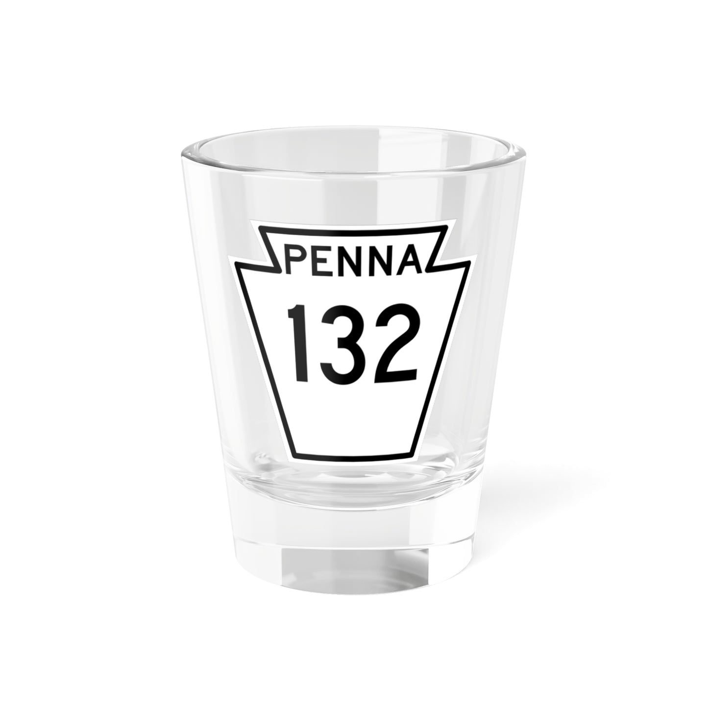 PA-132 1948 (Pennsylvania) (Road Sign) Shot Glass 1.5oz