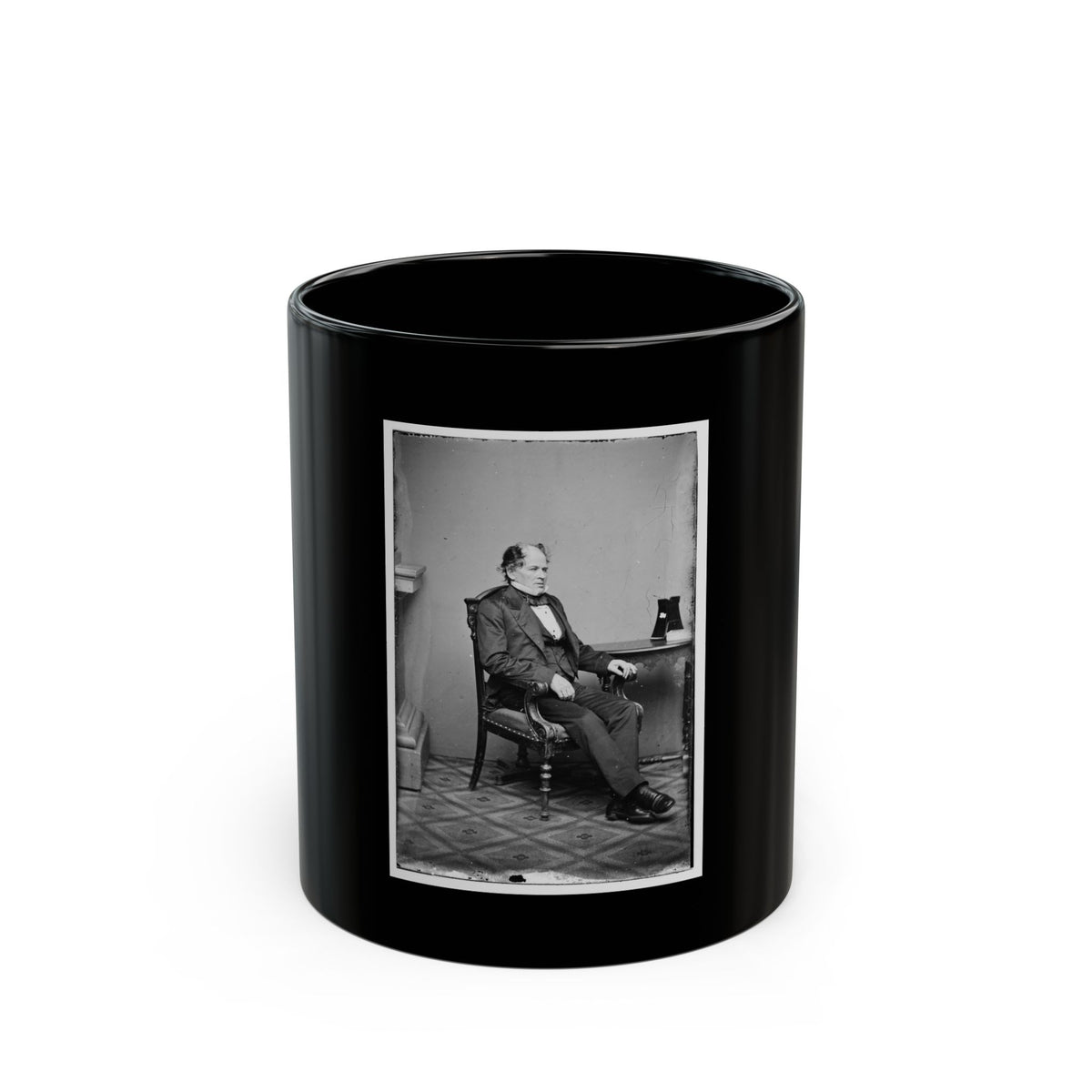 Portrait Of Commander Matthew F. Maury, Officer Of The Confederate Navy (U.S. Civil War) Black Coffee Mug