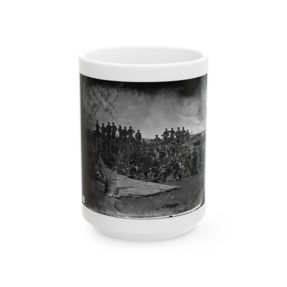 Manassas, Va. Men Of Co. C, 41st New York Infantry (U.S. Civil War) White Coffee Mug