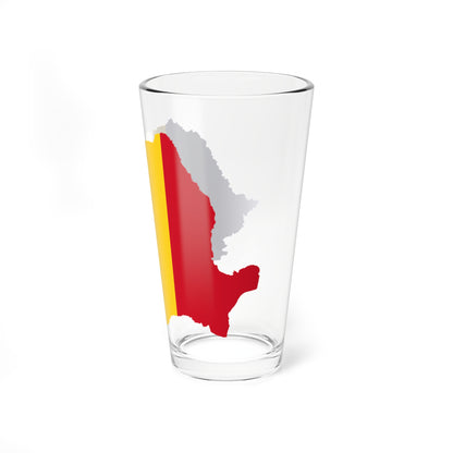 Flag-map of Romania (Oman) Pint Glass 16oz