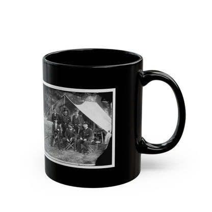 Antietam, Maryland. Group Of Federal Artillery Offices On Battlefield (U.S. Civil War) Black Coffee Mug