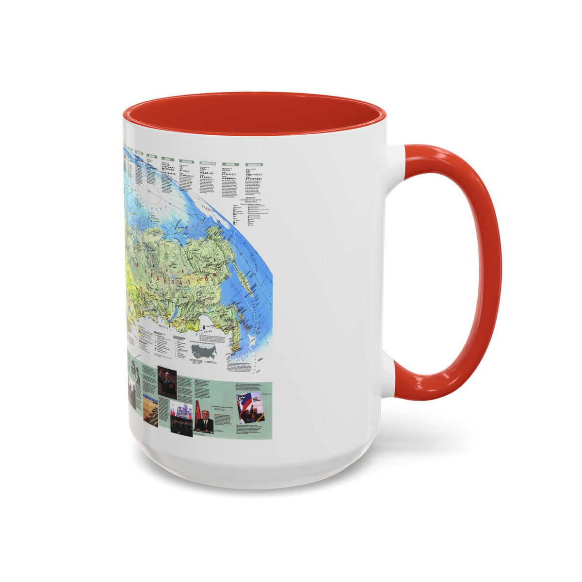 Russia - Communism to Capitalism (1993) (Map) Accent Coffee Mug
