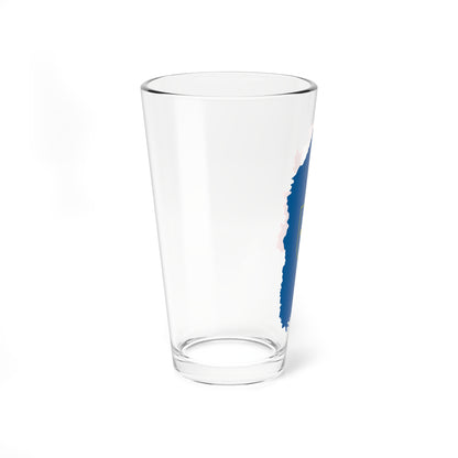 Flag-map of Khmelnytskyi Oblast (Ukraine) Pint Glass 16oz
