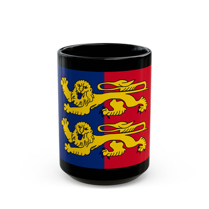 Flag of Manche France 2 - Black Coffee Mug-15oz-Go Mug Yourself