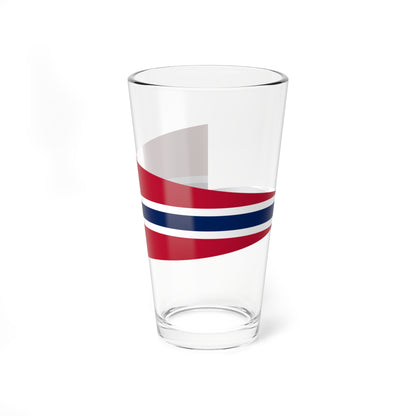 Rank Flag of a Norwegian Squadron Commander or Senior Officer (Norway) Pint Glass 16oz