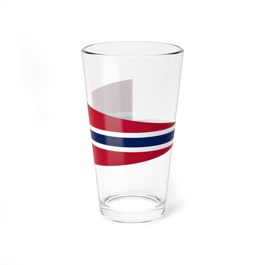 Rank Flag of a Norwegian Squadron Commander or Senior Officer (Norway) Pint Glass 16oz