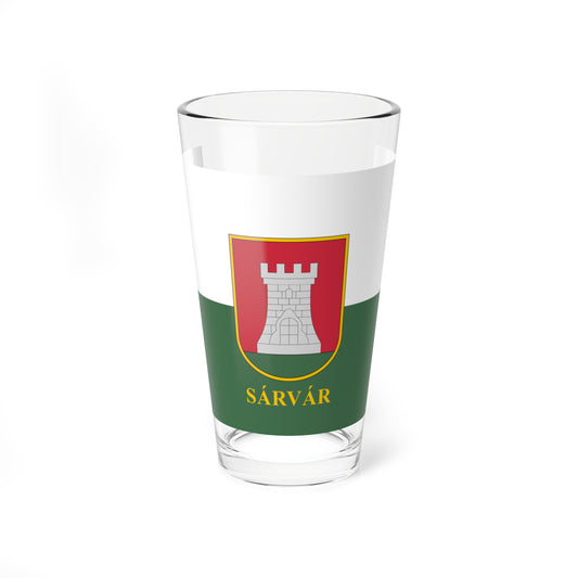 Flag of Sarvar (Hungary) Pint Glass 16oz