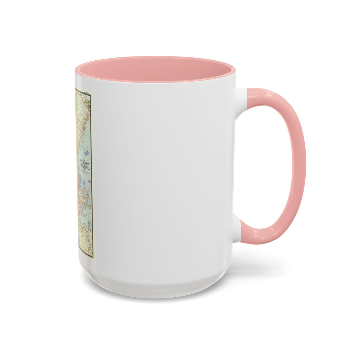 USA - New England (1955) (Map) Accent Coffee Mug