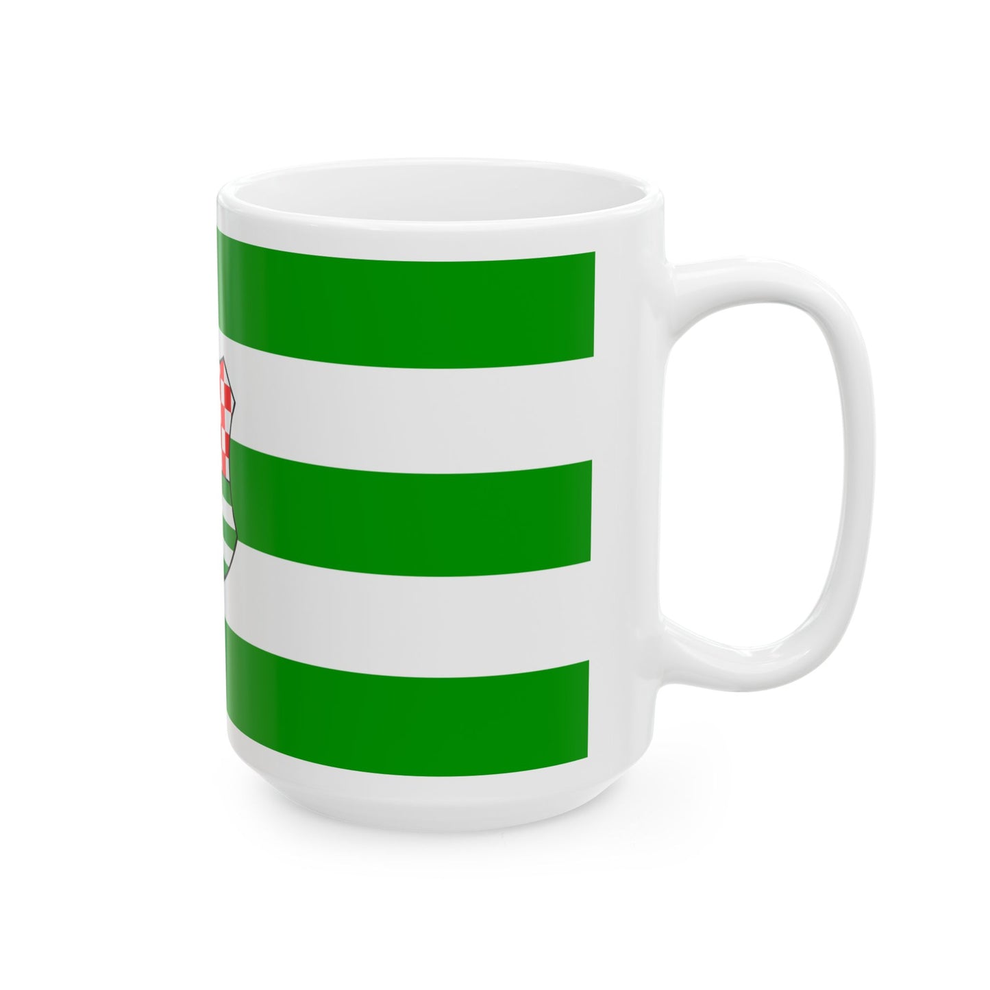 Flag of Zagreb County Croatia - White Coffee Mug