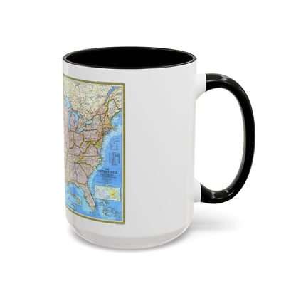 USA - The United States (1982) (Map) Accent Coffee Mug