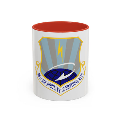 521st Air Mobility Operations Wing (U.S. Air Force) Accent Coffee Mug