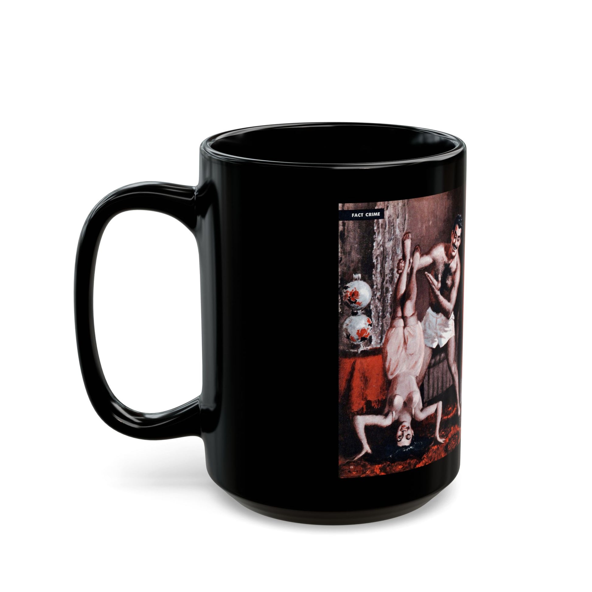 Case of the Courtroom Casanova, Cavalier magazine, June 1954 - Black Coffee Mug-Go Mug Yourself