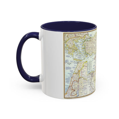 Middle East - Lands of the Bible Today (1967) (Map) Accent Coffee Mug