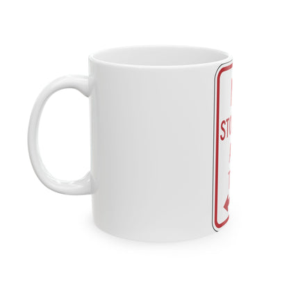 NYSDOT NYP1-7 (New York) (Road Sign) White Coffee Mug