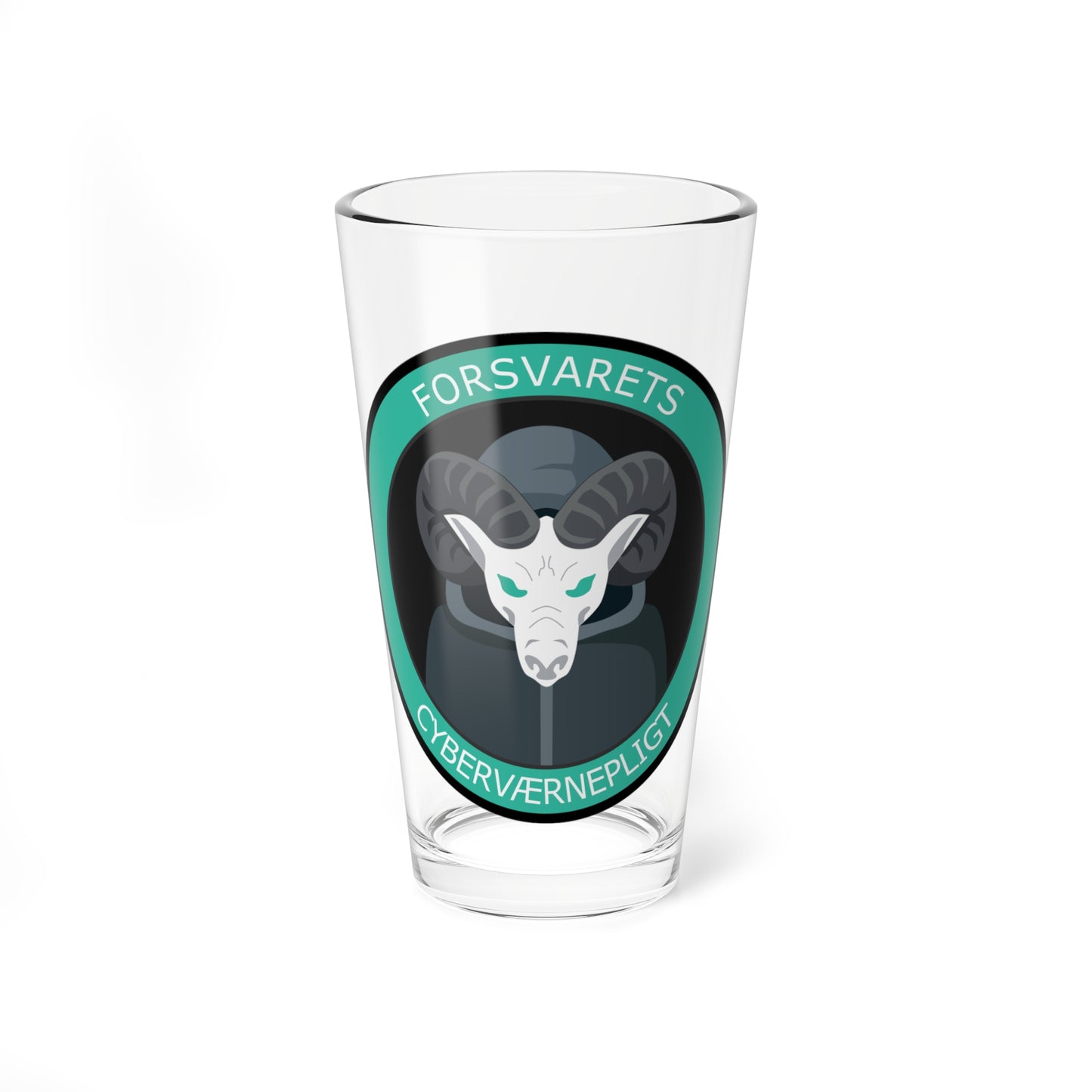 Emblem for Cyber-conscription Denmark (Denmark) (Coat of Arms) Pint Glass 16oz