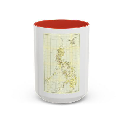 Philippines, The (1905) (Map) Accent Coffee Mug