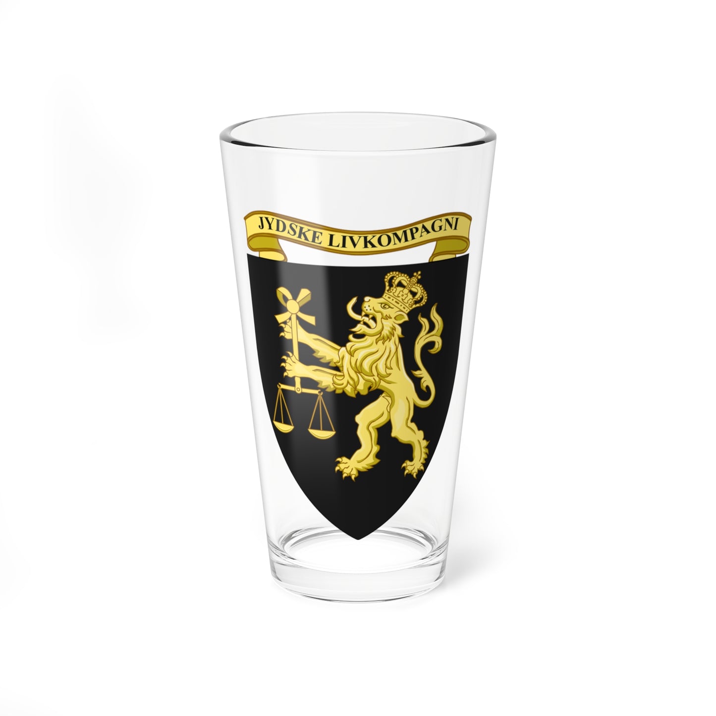 Emblem for the 4-V-JDR (Denmark) (Coat of Arms) Pint Glass 16oz
