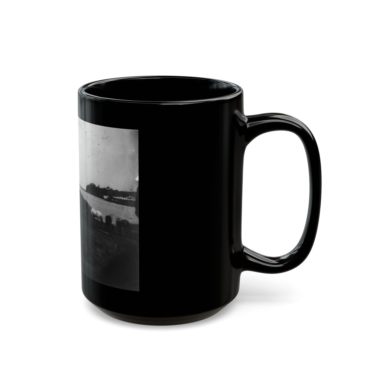 Belle Plains, Va., May 16, 1864, Encampment Of 2nd New York And 1st Massachusetts Heavy Artillery (U.S. Civil War) Black Coffee Mug
