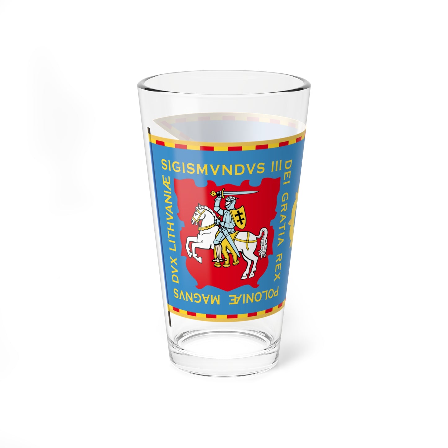 Flag of Trakai Voivodeship 1569-1795-1 (Belarus) (Coat of Arms) Pint Glass 16oz