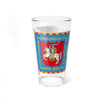 Flag of Trakai Voivodeship 1569-1795-1 (Belarus) (Coat of Arms) Pint Glass 16oz