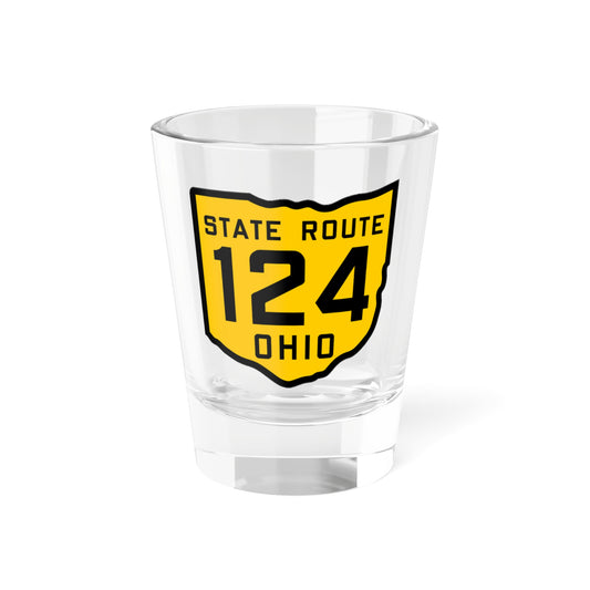 OH-124 1920 (Ohio) (Road Sign) Shot Glass 1.5oz