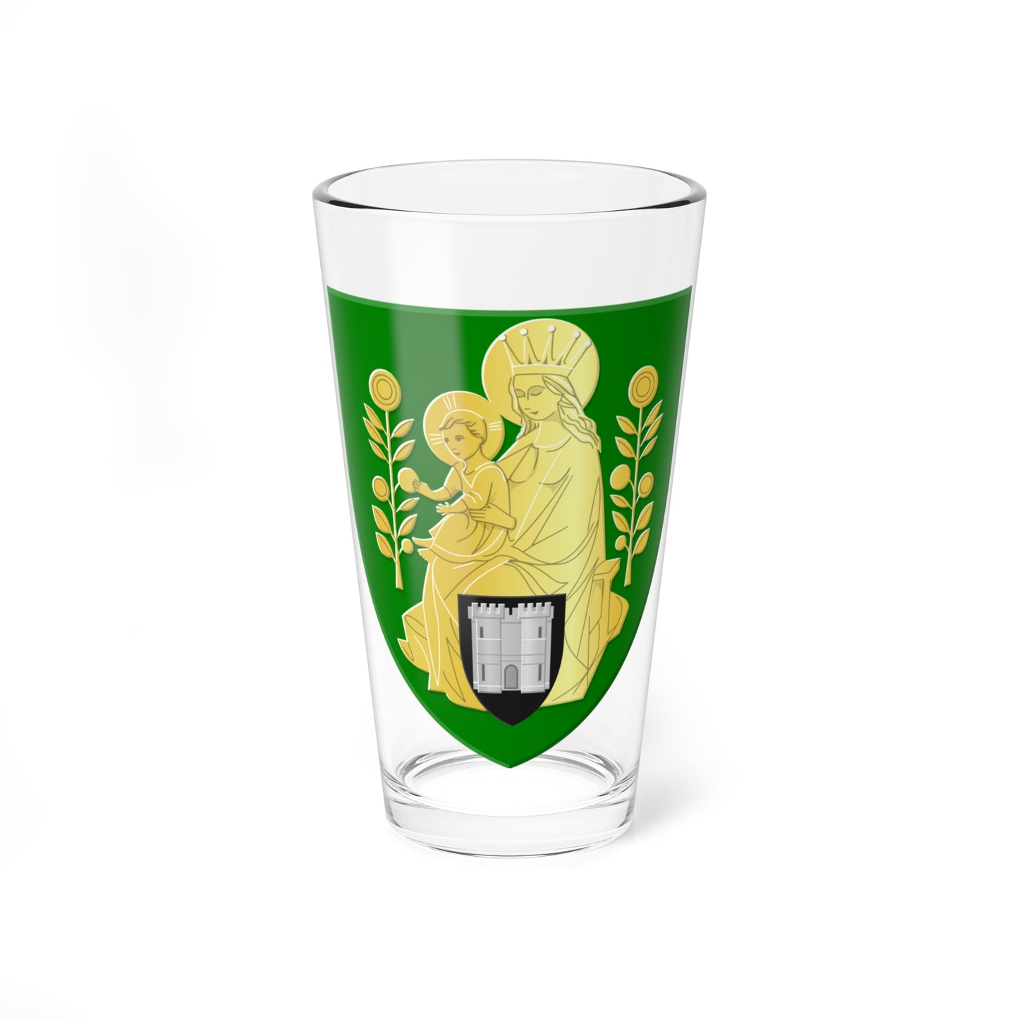 Waarschoot wapen (Belgium) (Coat of Arms) Pint Glass 16oz