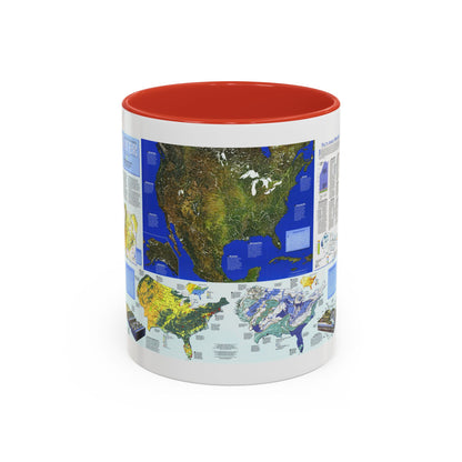 North America - Water- Precious Resource (1993) (Map) Accent Coffee Mug