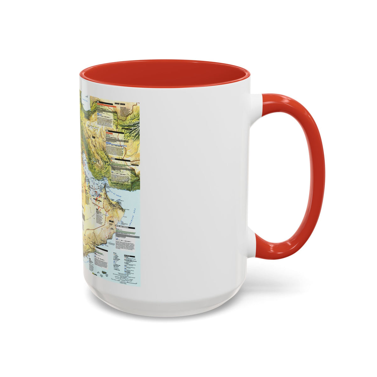 Middle East - States in Turmoil (1991) (Map) Accent Coffee Mug