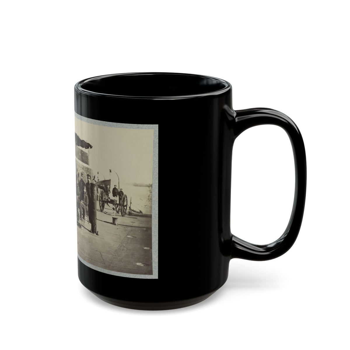 Fifteen Officers On Deck Of A Union Monitor Warship (U.S. Civil War) Black Coffee Mug