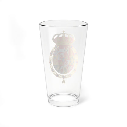Escudo de armas de Carlos III Toison (Spain) (Coat of Arms) Pint Glass 16oz